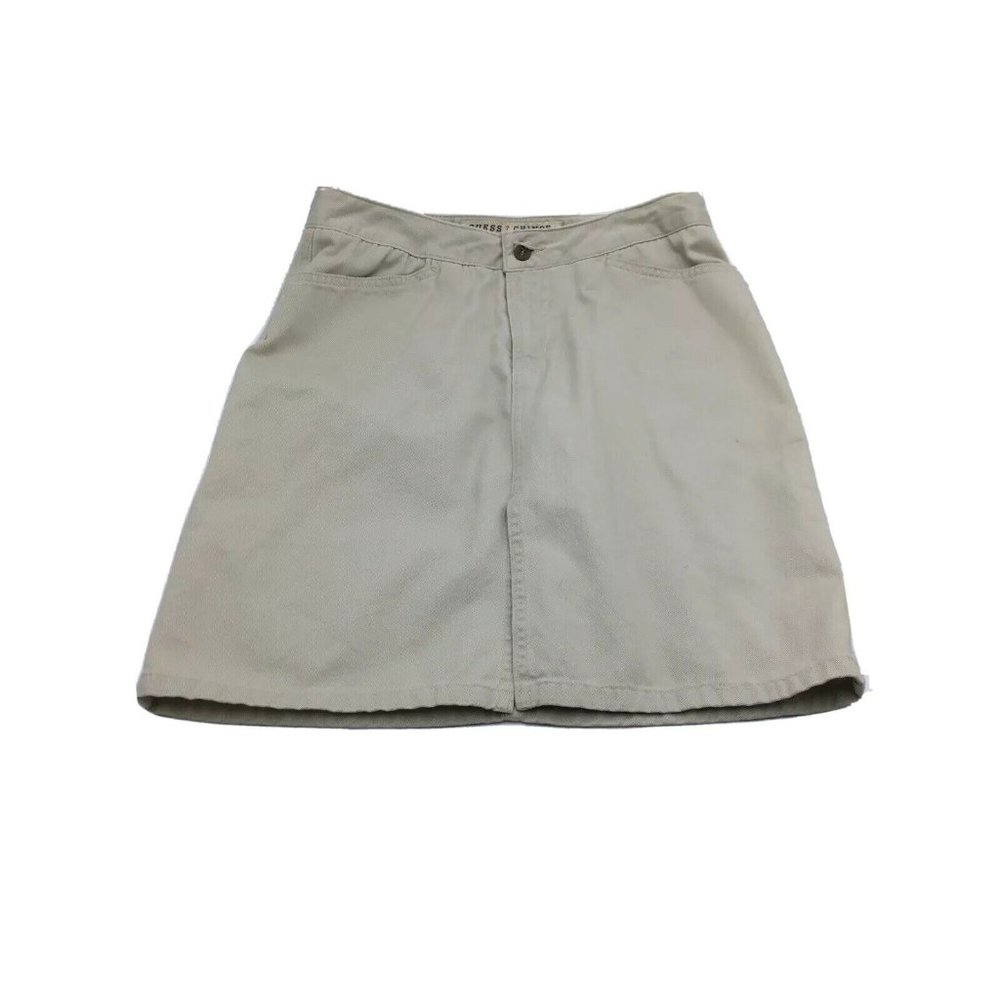guess women’s Skirt Beige Chinos Cotton Size 28